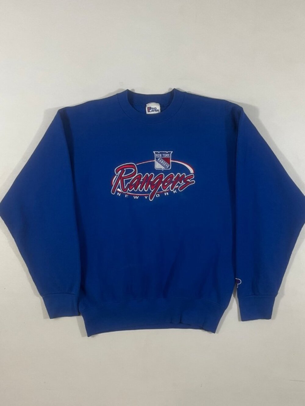 Vintage 90s Pro Player New York Rangers NHL Embroidered Crewneck Sweatshirt